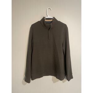 UNTUCKit 1/4 Zip Sweatshirt Size Large Brown Men's Corral Style #40297